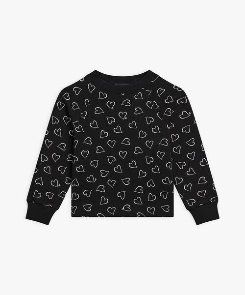 agnes b.（アニエスベー） トレーナー キッズ ハートプリント コットン