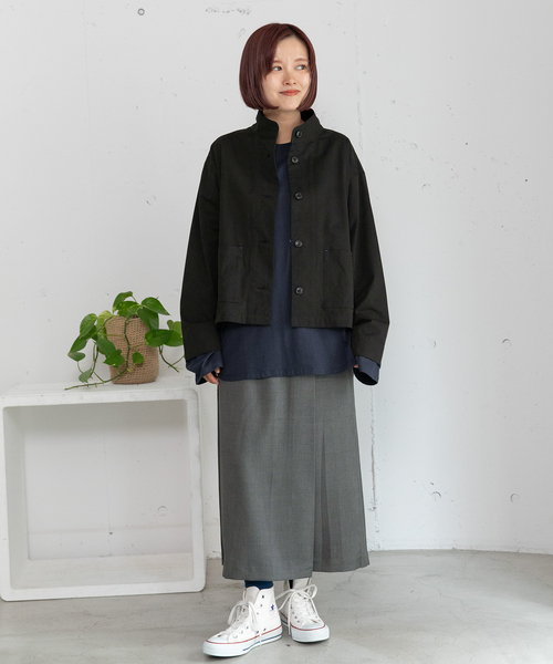 ジャケット・アウター DOU DOU DouDou（ドゥドゥ）の「【マイナス3kg見え】メッシュダブルジャケット