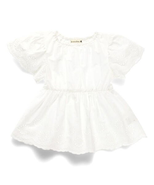 「branshes」 「KIDS」半袖ブラウス 140 オフホワイト キッズ_画像2