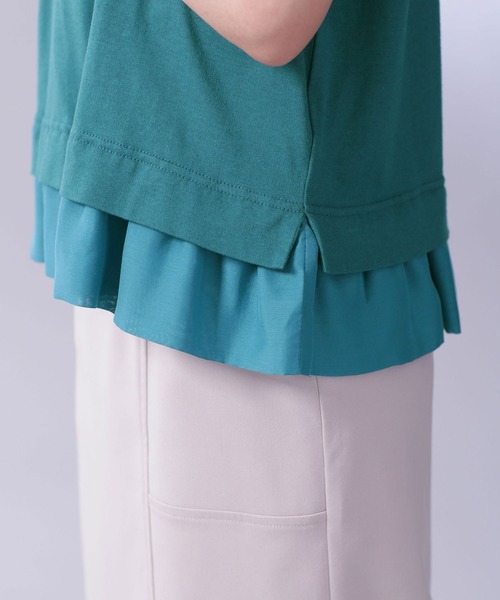 「MUVEIL WORK」 半袖Tシャツ「nano・universeコラボ」 36 ホワイト レディース_画像8