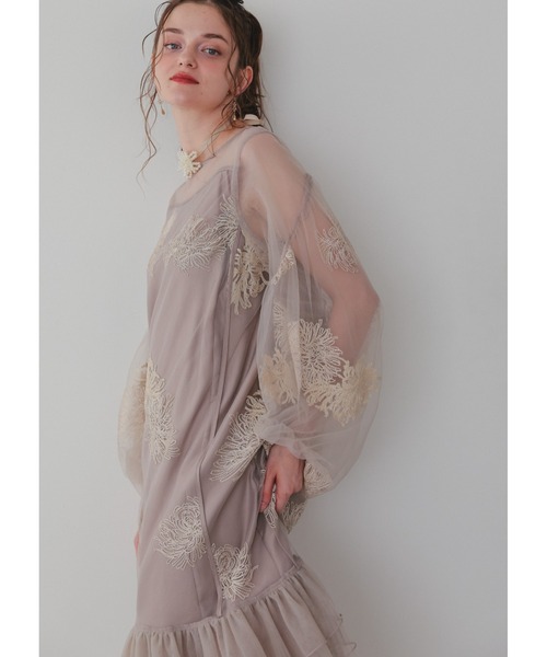 6★新品★ドリードール　バルーンスリーブボリュームドレス　サンプル品 Dorry Doll（ドリードール） ドレス バルーンスリーブボリュームドレス