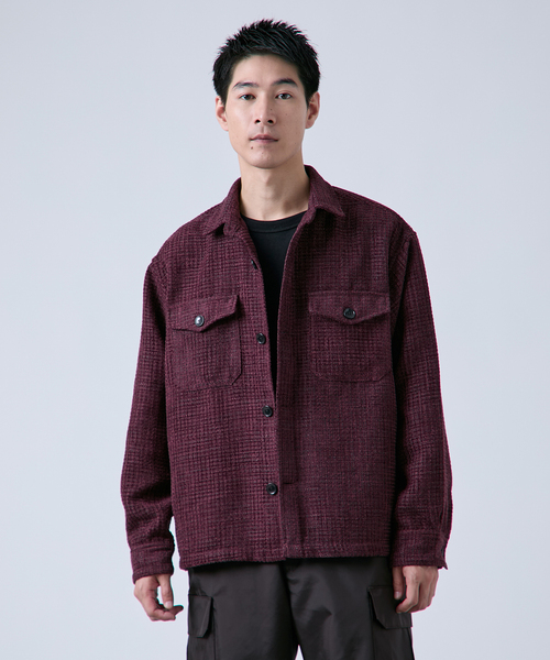 B.C STOCK（ベーセーストック） シャツ ツイードモール CPO シャツ