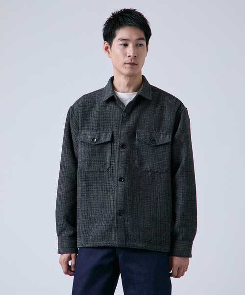 B.C STOCK（ベーセーストック） シャツ ツイードモール CPO シャツ