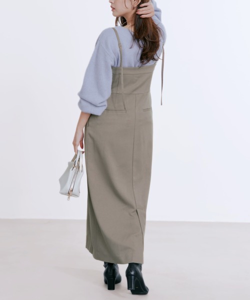 【新品未使用】コヒナ cohina フロントボタンジャンパースカート フロントボタンIラインジャンパースカート-short & regular | 小柄・低