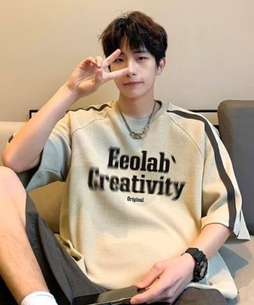 「link lot」 半袖Tシャツ M ブラック メンズ_画像2