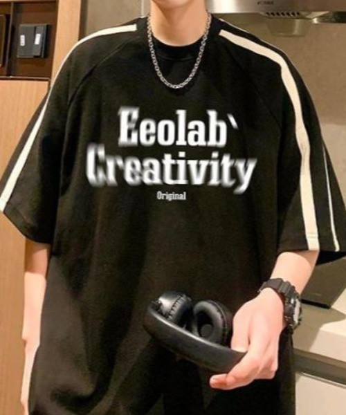 「link lot」 半袖Tシャツ M ブラック メンズ_画像6