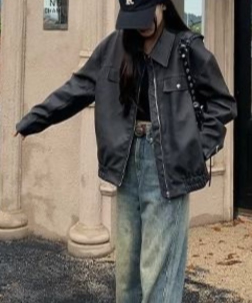 gossip!ロサンゼルス レザージャケット ライダース ジップアップ PU