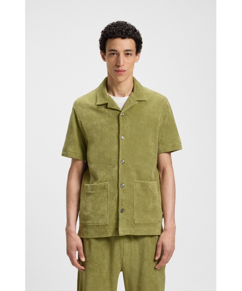 BOSS ゴルフ ポロシャツ L カーキ RELAXED FIT 半袖 BOSS（HUGO BOSS） ポロシャツ 半袖 レギュラーフィットシャツ