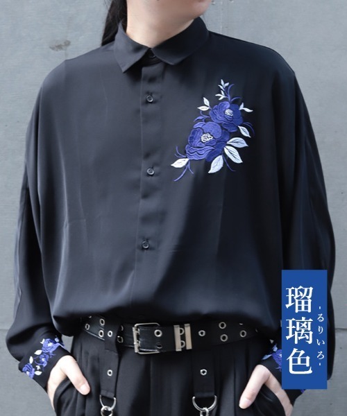 REZEN（リゼン） シャツ 椿刺繍シャツ メンズ : ZOZOTOWN Yahoo!店