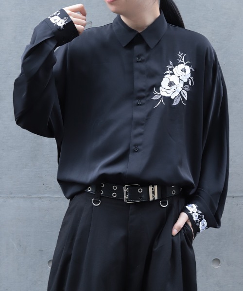 REZEN（リゼン） シャツ 椿刺繍シャツ メンズ : ZOZOTOWN Yahoo!店