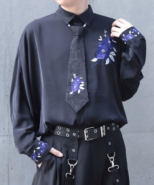 REZEN（リゼン） シャツ 椿刺繍シャツ メンズ : ZOZOTOWN Yahoo!店