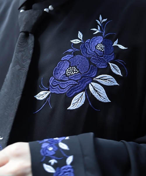 REZEN（リゼン） シャツ 椿刺繍シャツ メンズ : ZOZOTOWN Yahoo!店