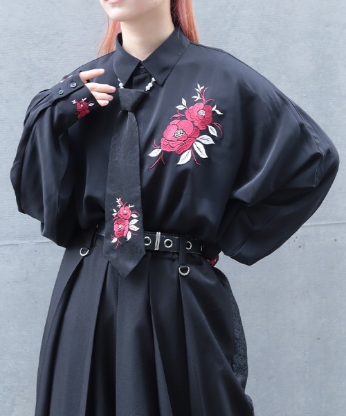 REZEN（リゼン） シャツ 椿刺繍シャツ メンズ : ZOZOTOWN Yahoo!店