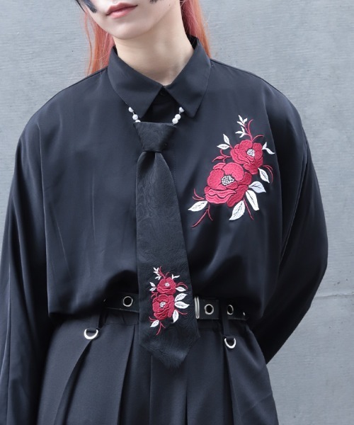 REZEN（リゼン） シャツ 椿刺繍シャツ メンズ : ZOZOTOWN Yahoo!店