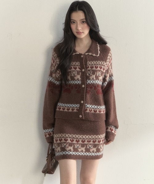 SunsetPark ニット セーター フェアアイルニットカーディガン SP25a027