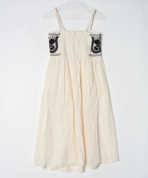 「navasana」 刺繍キャミソールワンピース FREE ホワイト レディース_画像2