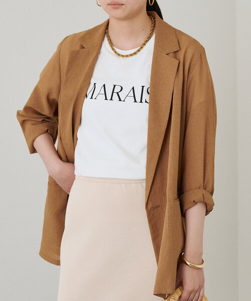 「LOUNGEDRESS」 半袖Tシャツ FREE チャコールグレー レディース_画像5