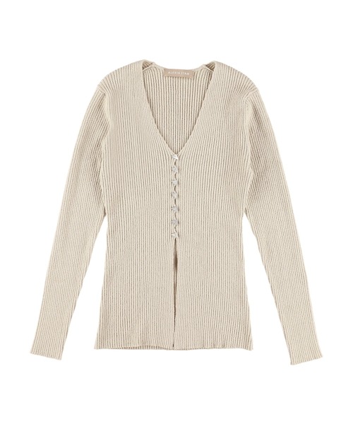 「ALEXIA STAM」 ニットカーディガン FREE チャコールグレー レディース_画像2