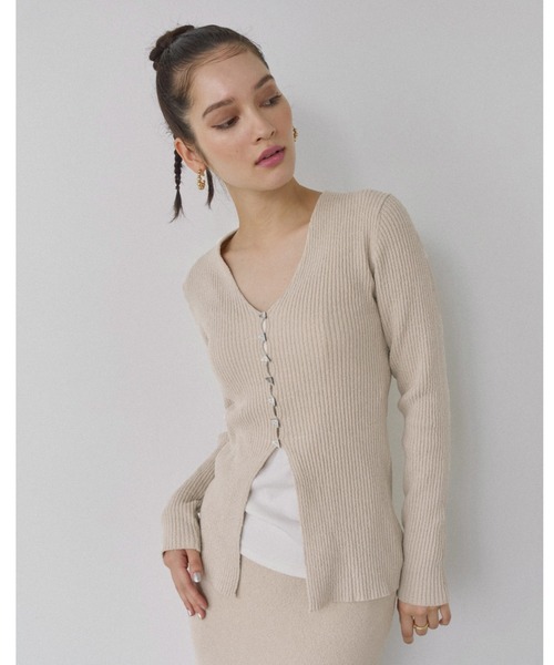 「ALEXIA STAM」 ニットカーディガン FREE チャコールグレー レディース_画像7