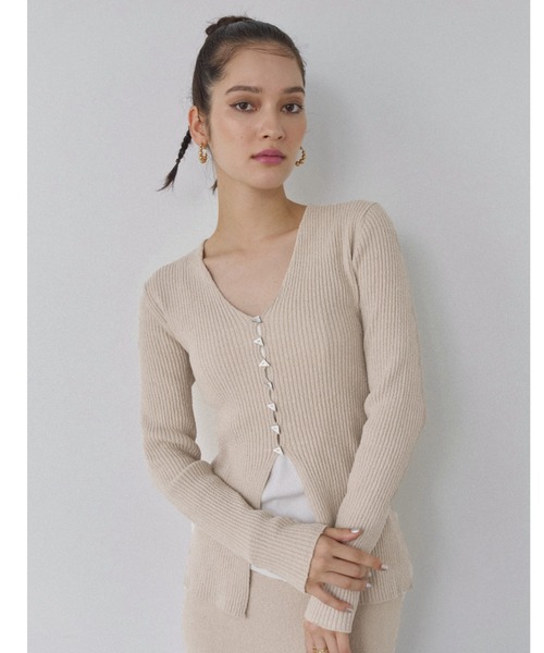 「ALEXIA STAM」 ニットカーディガン FREE チャコールグレー レディース_画像8