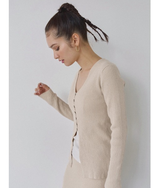 「ALEXIA STAM」 ニットカーディガン FREE チャコールグレー レディース_画像9