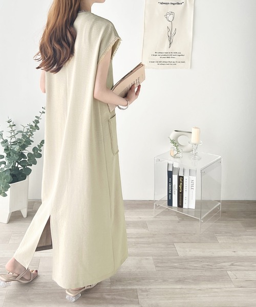 「classicalelf」 ノースリーブワンピース MEDIUM ブラック レディース_画像3