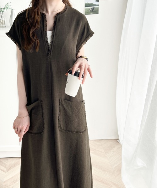 「classicalelf」 ノースリーブワンピース MEDIUM ブラック レディース_画像9