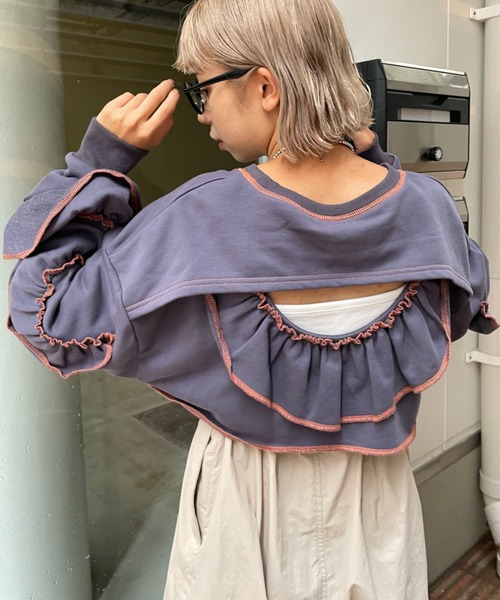 「HELLO.SANFRANCISCO」 スウェットカットソー FREE ベージュ レディース_画像6