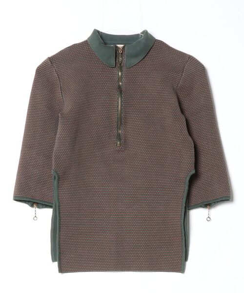 FUMIKA_UCHIDA（フミカウチダ） ボーダー柄7分袖カットソー M グリーン