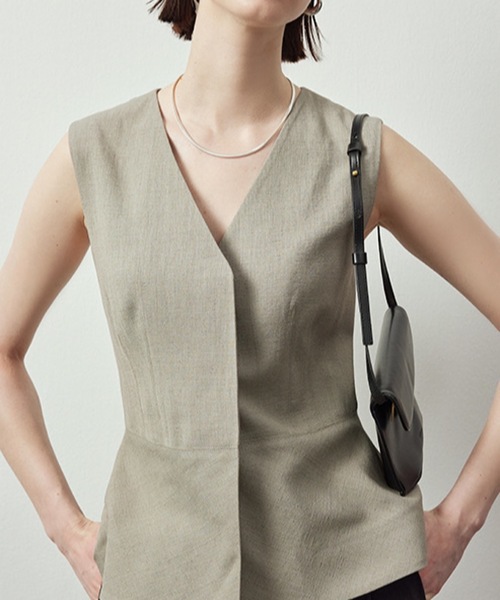 「SMILE ORCHID」 「inyou」ベスト L オフホワイト レディース_画像9