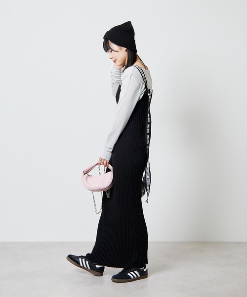 「PUBLUX」 キャミソールワンピース「MARY QUANTコラボ」 フリ- ブラウン レディース_画像5