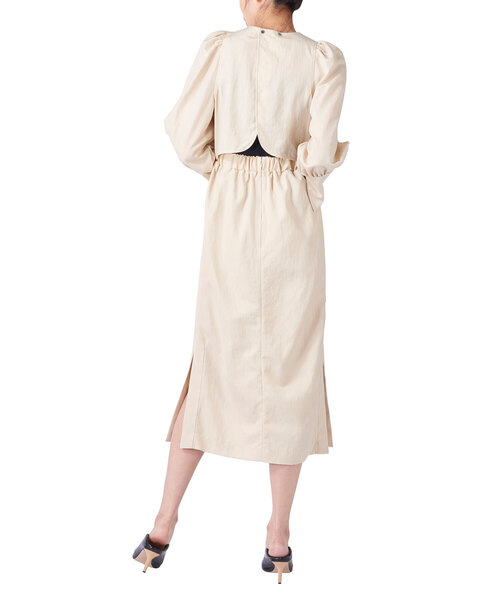 「muller of yoshiokubo」 長袖ワンピース 36 ベージュ レディース_画像9