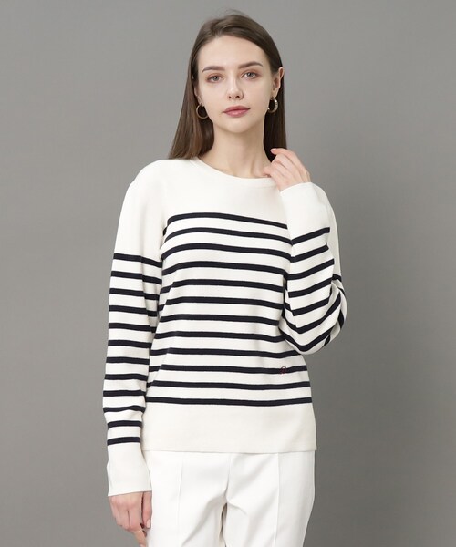 「DRESSTERIOR」 長袖ニット 36 グレー レディース_画像3