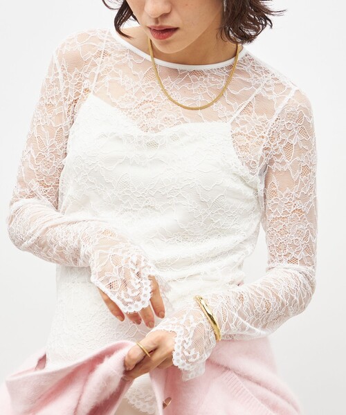 NOLLEY'S sophi ウォッシャブルラッセルレースTブラウス NOLLEY'S Sophi（ノーリーズソフィー） ブラウス シャツ