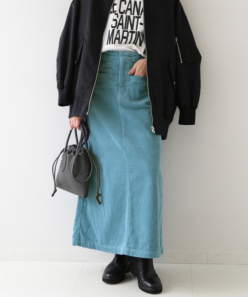 SLOBE IENA（スローブイエナ） ロングスカート 38 サックスブルー  