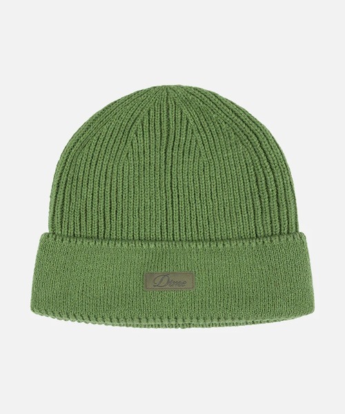 DIME カーキ ニット帽ビーニー ニット帽 ニットキャップ Dime/ダイム ビーニー Cursive Rib Beanie