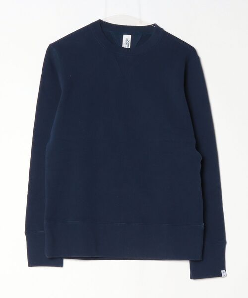 BEAMS PLUS」 スウェットカットソー「LOOPWHEELERコラボ」 M ネイビー 