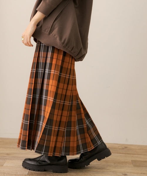 URBAN RESEARCH Sonny Label プリーツスカート FREE オレンジ