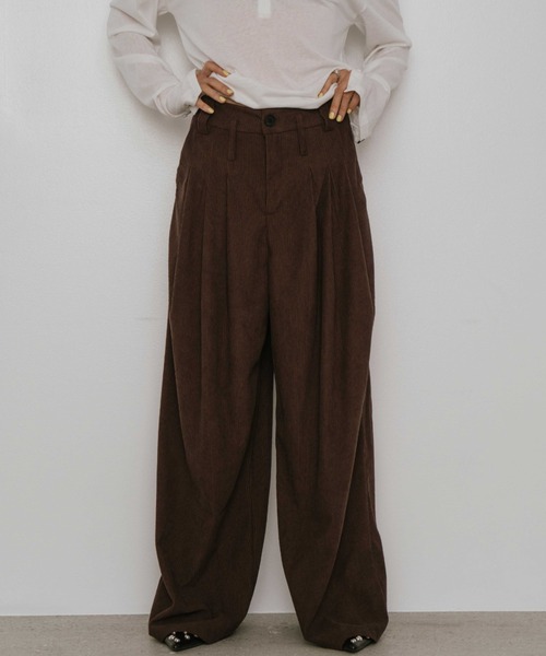 VION ワイドパンツ パンツ コーデュロイタックワイドパンツ / Corduroy