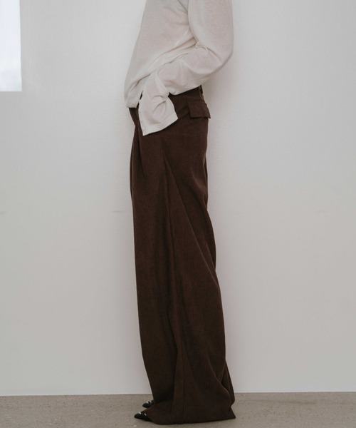 VION ワイドパンツ パンツ コーデュロイタックワイドパンツ / Corduroy