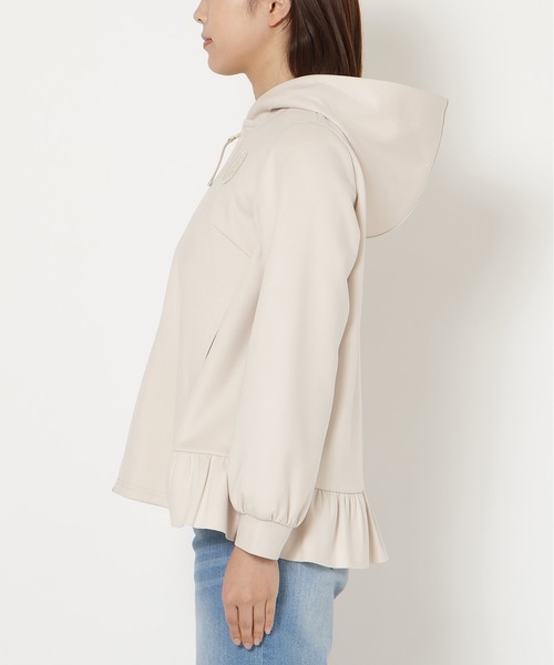 Rose Tiara（ローズティアラ） パーカー フリル裾ダンボールニット