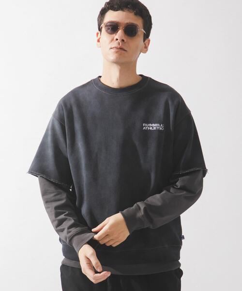 【BLACK】RUSSELL ATHLETIC / 別注 USA クルーネック スウェット B:MING by BEAMS（ビーミング by ビームス）RUSSELL ATHLETIC / 別注