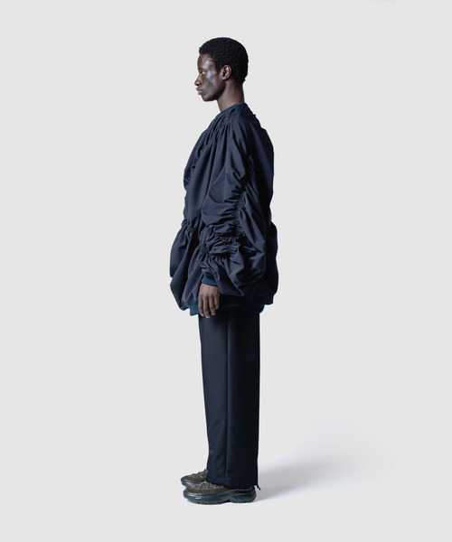 yoshiokubo ヨシオクボ　ネイビー ドッキングカーディガン yoshiokubo GROUNDFLOOR tシャツ yoshiokubo ヨシオクボ / BIND TOP