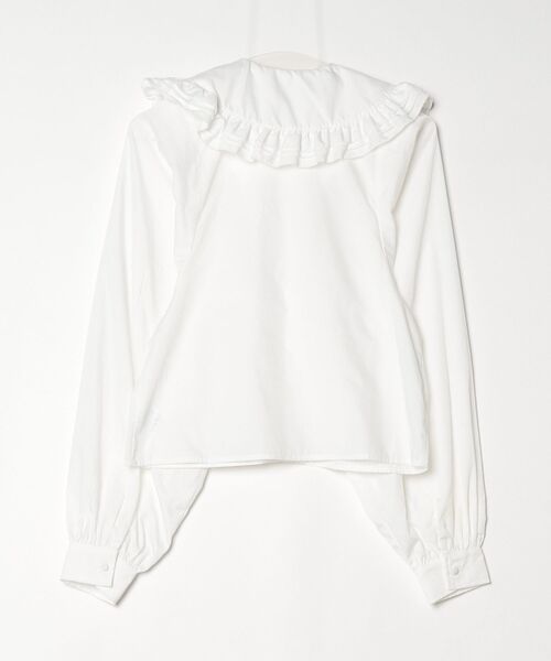 「PERNA」 フリル長袖シャツ FREE ホワイト レディース_画像2