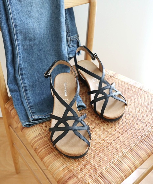 「MODE KAORI」 フラットサンダル 23.5cm シルバー レディース_画像3