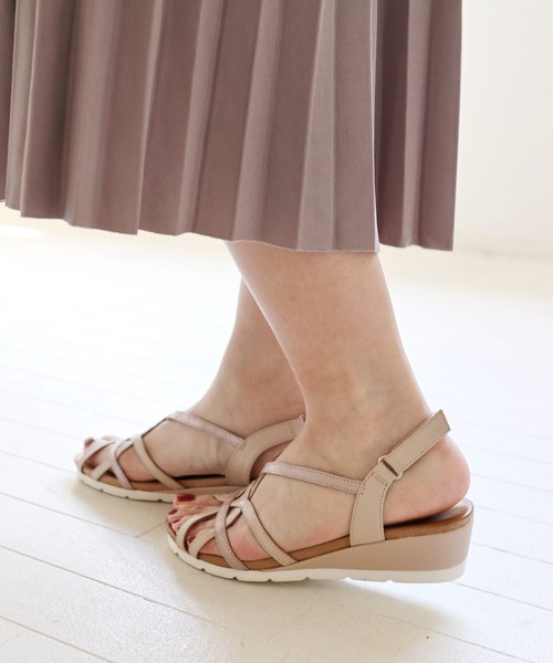 「MODE KAORI」 フラットサンダル 23.5cm シルバー レディース_画像6