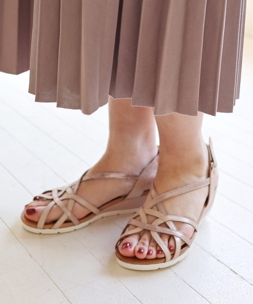 「MODE KAORI」 フラットサンダル 23.5cm シルバー レディース_画像7