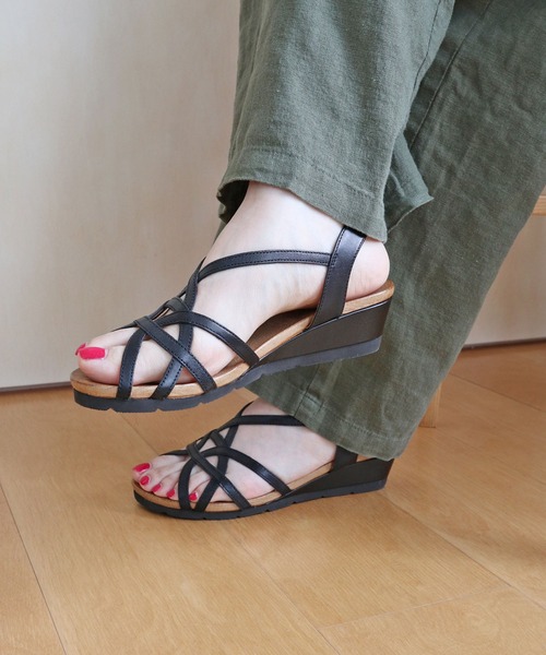 「MODE KAORI」 フラットサンダル 23.5cm シルバー レディース_画像8