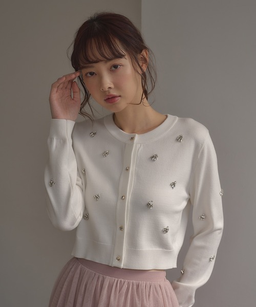 INGNI SOELA（イング ソエラ） カーディガン 「INGNI SOELA」ビジュー