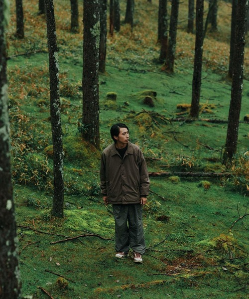 「EKAL」 コーチジャケット LARGE グレー メンズ_画像7